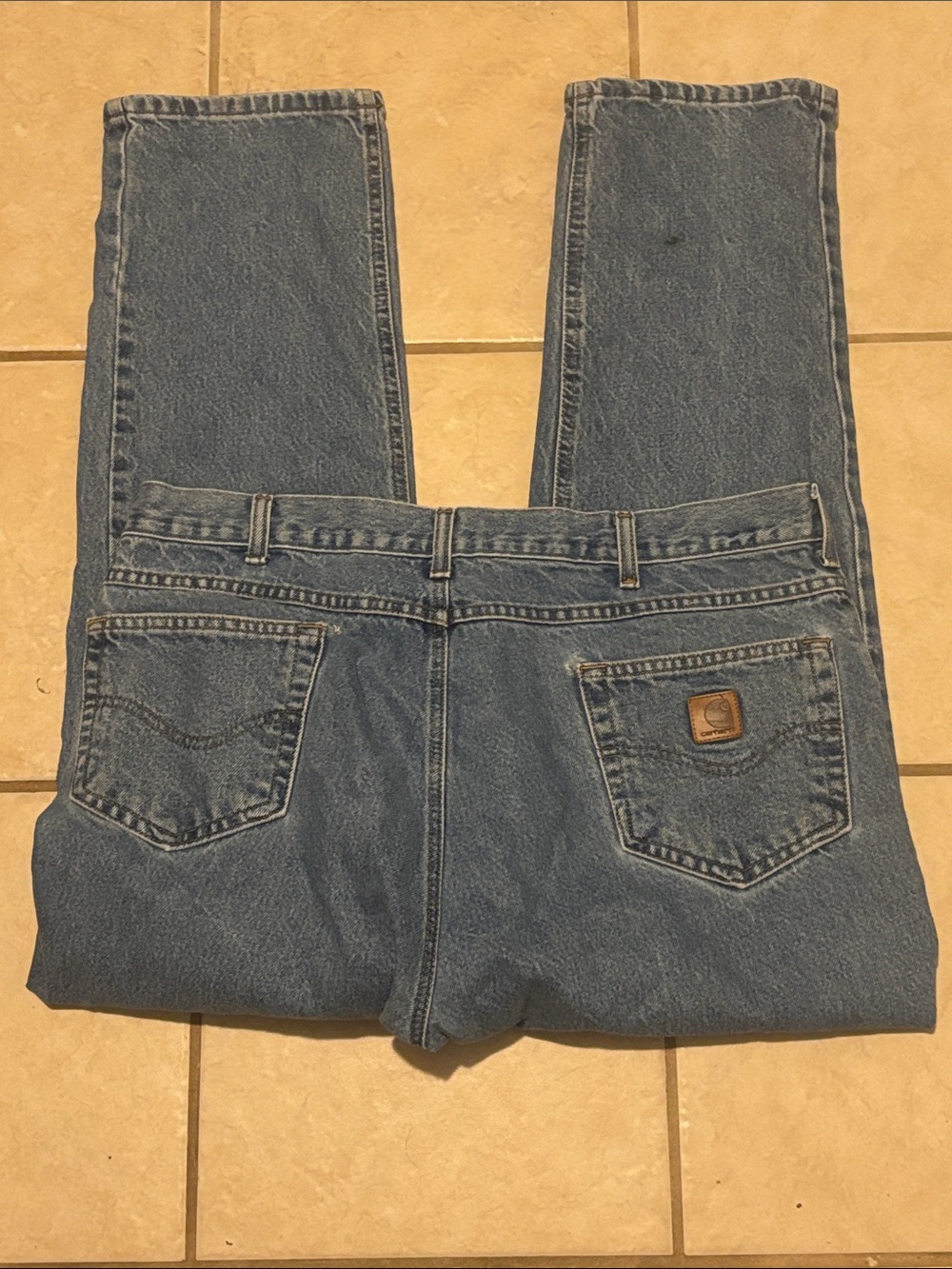 Carhartt Light Blue Straight Leg Denim Jeans